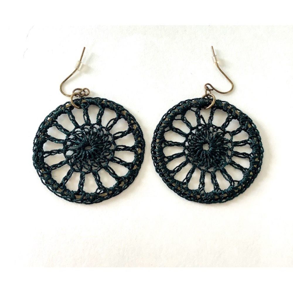 Crochet Disc Earrings
